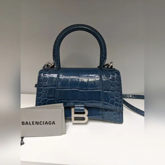Balenciaga Hourglass Mini Crocodile Embossed Bag <<⬇️PRICE DROP⬇️>> - Picture 10 of 15